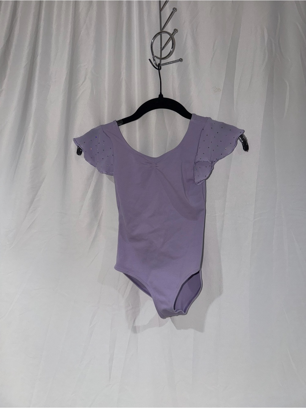 Bloch One Piece Dance Lilac Flutter Sleeve Kids One Piece Singlet Leotard 8-10